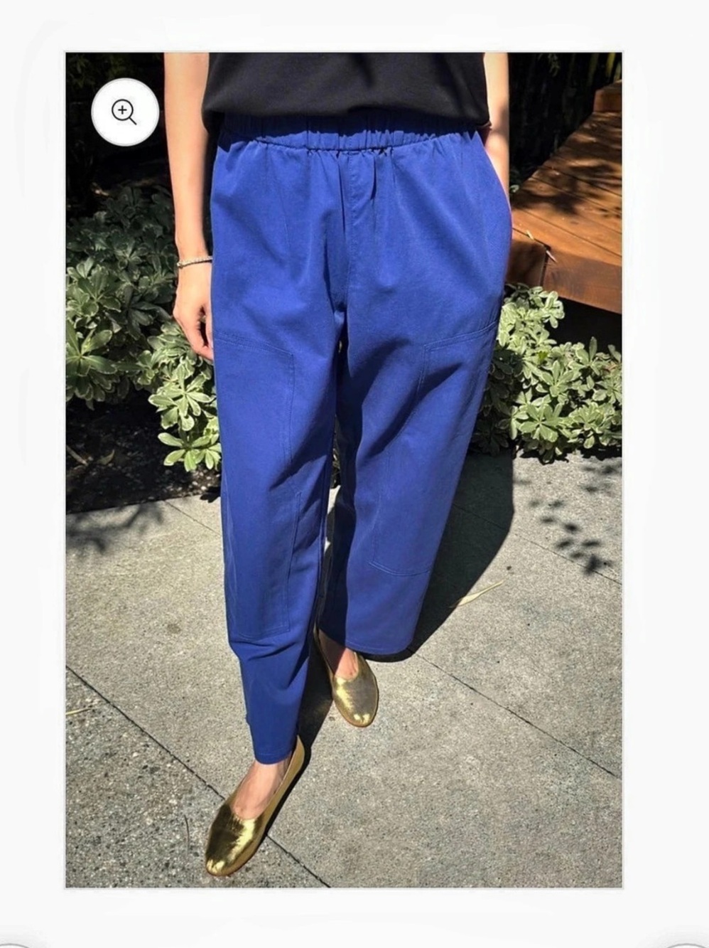 Le Bon Shoppe Gardener's Pants Blue Pull-On Pants